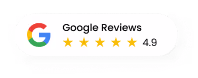 Google Reviews rating: 4.9 out of 5